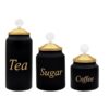 Decorative 3-Pieces Glass Storage Jar